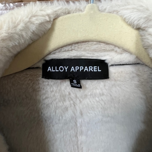 TALL Faux Leather Aviator Jacket || ALLOY APPAREL || size S - Picture 4 of 6